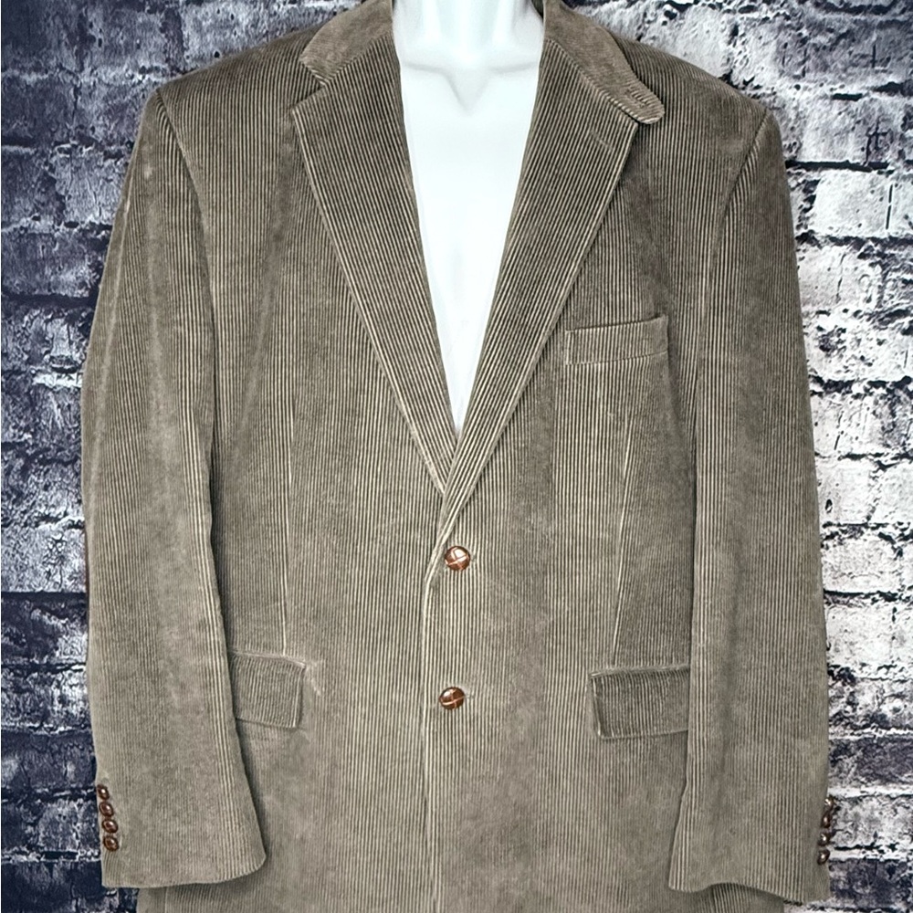 Ralph Lauren Men's Tan/Brown With Elbow Patches Corduroy Blazer 46L